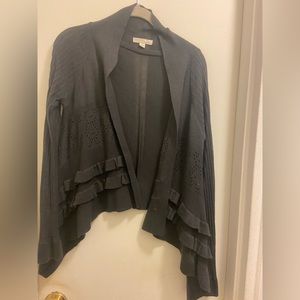 NY and co street wear grey flared cardigan size S